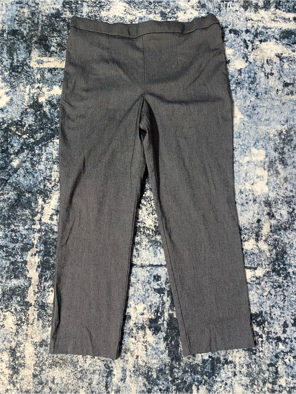 Dana Buchman Women’s Dress Pants 14 Gray Flat Front Textured Business Casual